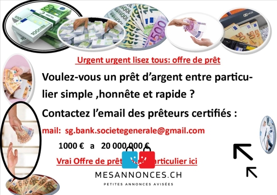 Offre de prêt entre particuliers très très rapide